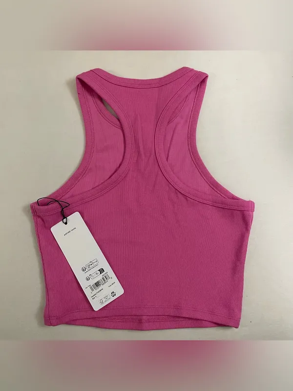 Alo NWT Aspire Tank Top Ribbed Cropped Paradise Pink Size S - Image 6