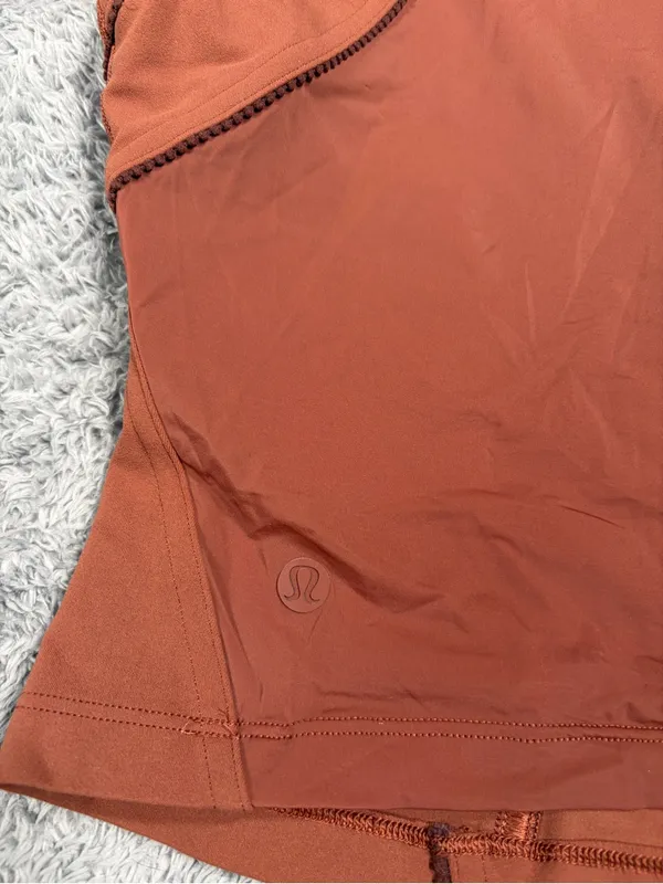 Lululemon square neck mesh yoga t-shirt ancient copper - Image 3