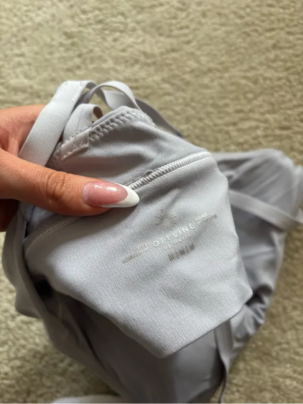 Aerie Light Gray Sports Bra - Image 4