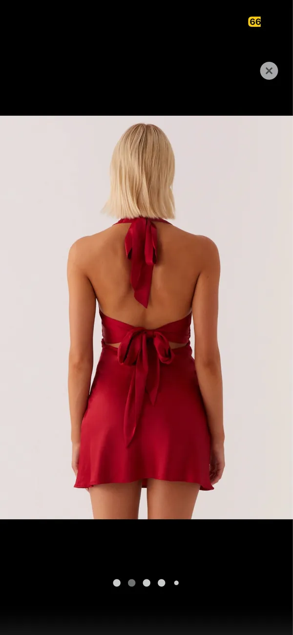 Peppermayo Mini Dress red heavy hearted  - Image 2