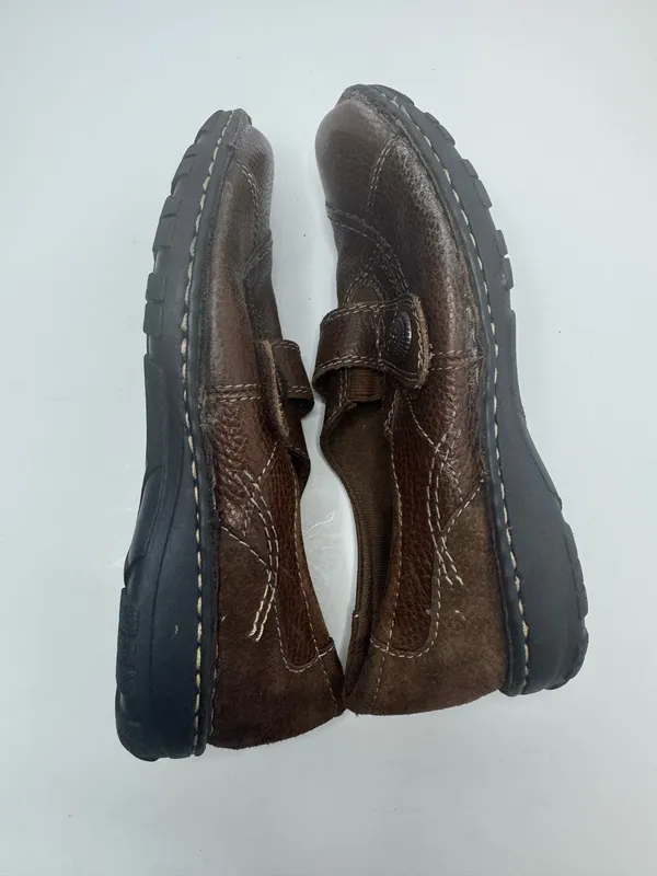Earth Origins By Earth Brown Leather Slip Ons Size 6M - Image 6