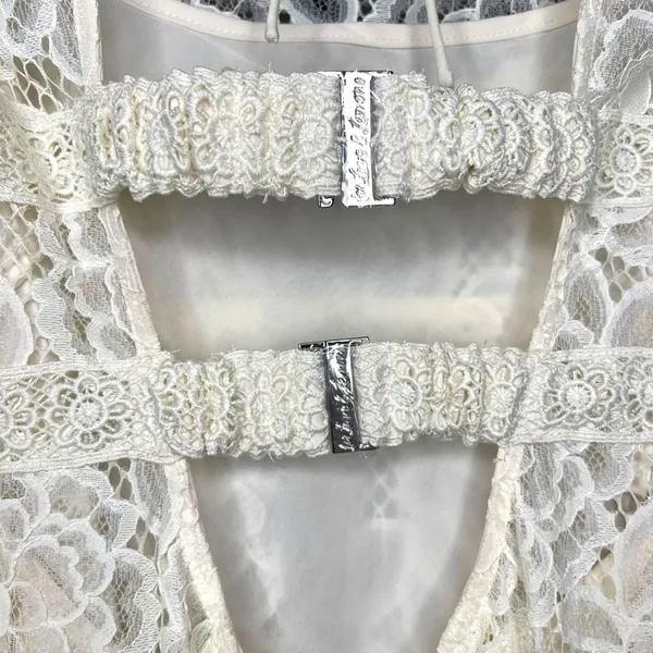 For Love and Lemons Marilyn Midi Dress in Ivory Size Medium NWT - Image 8