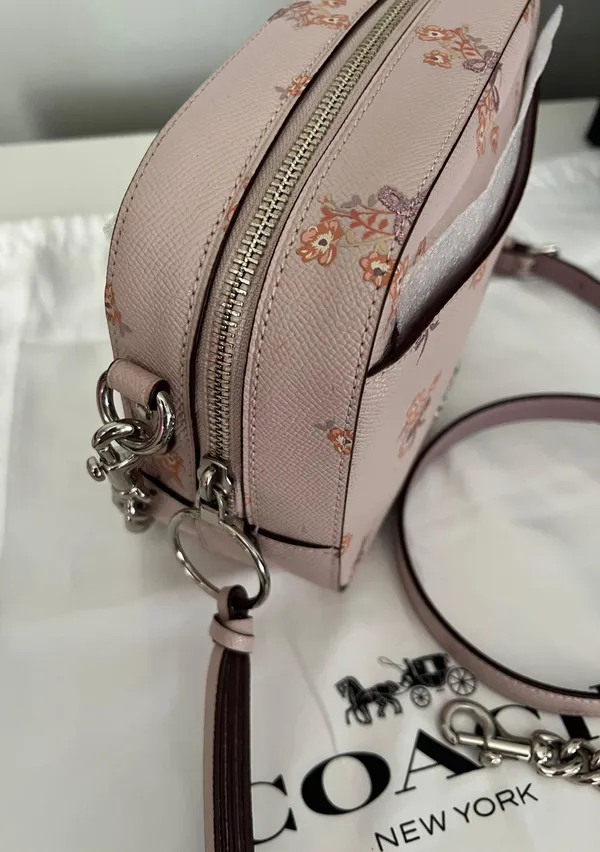 Coach Camera Bag With Floral Bow Print - Image 6