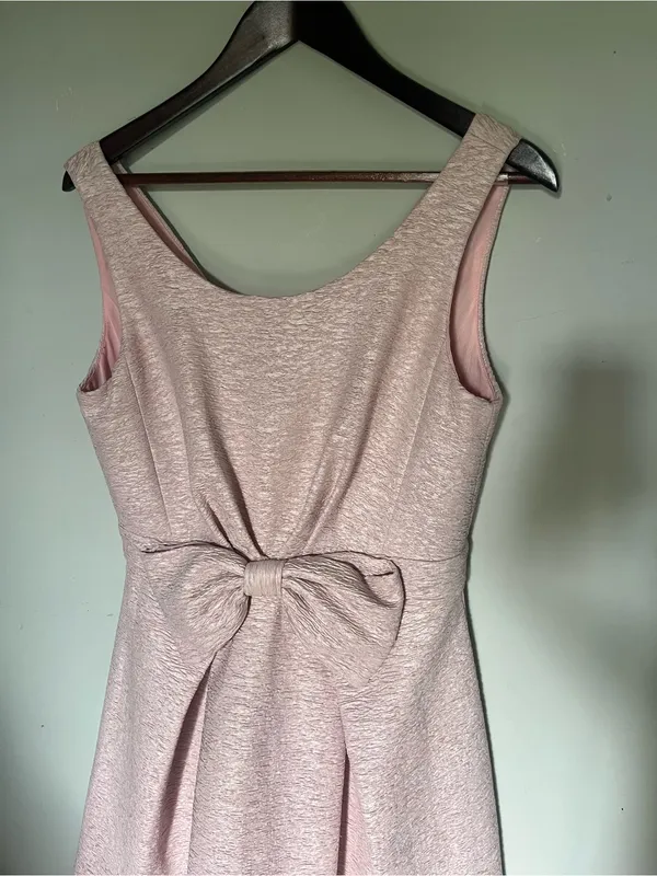 Minuet Petite Pink Bow A-Line Mini Dress - Image 2