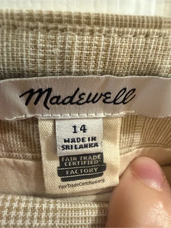 Madewell Plaid Mini Skirt Size 14 - Image 2