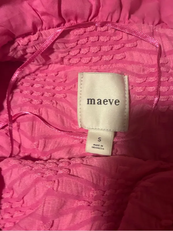 Maeve Textured One-Shoulder Ruffle Knit  in Pink - Image 5