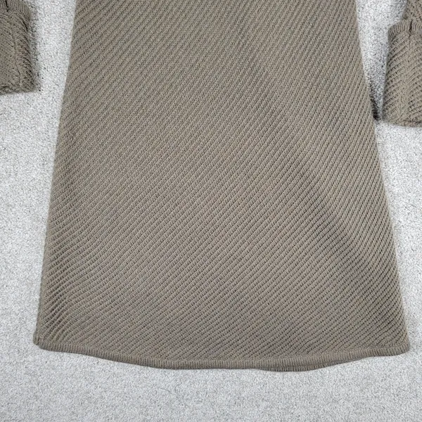 Design History Sweater Dress Womens L Brown Rib Angle Knit Pull On Midi Casual - Image 13