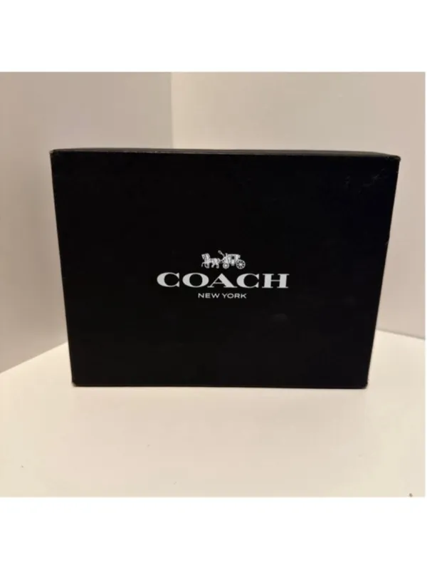 NEW Coach Black Patent Crinkle Leather Snap Wallet CCL79 New in Coach Box - Image 8