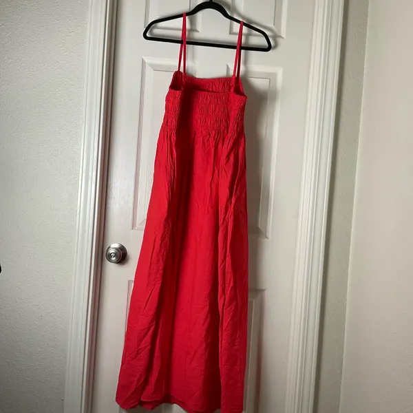 A New Day Woman’s Smocked Midi Slip Dress with pockets size large - Image 9