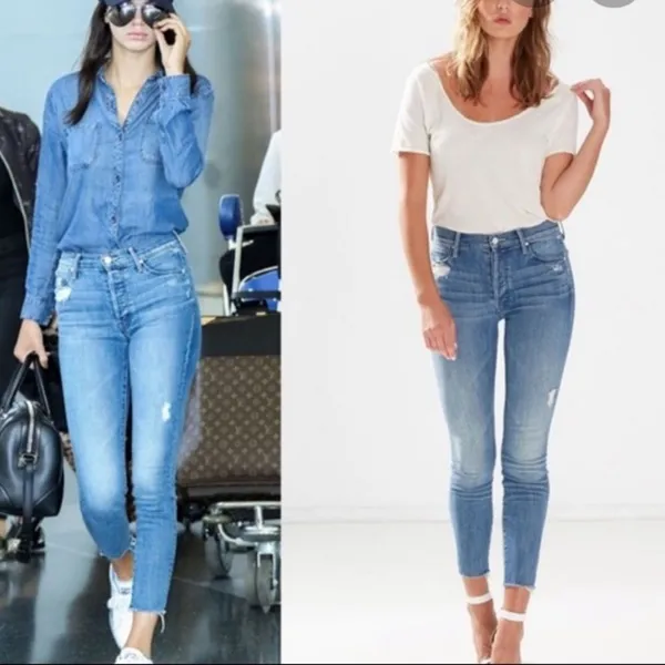MOTHER DENIM The Looker Cropped in Graffiti Girl Size 27 - Image 2