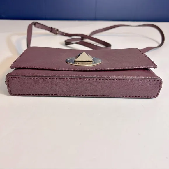 Kate Spade Sally Newbury Lane Burgundy Mulled Wine Crossbody Leather‎ Bag - Image 6