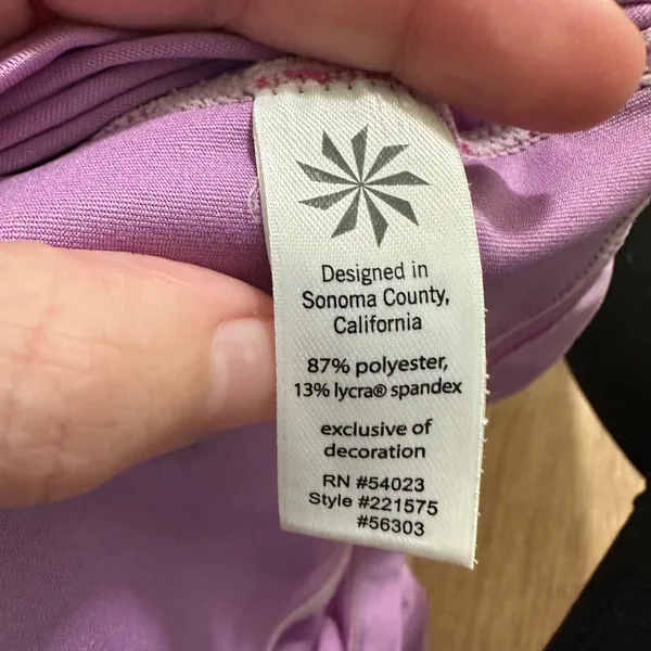 ATHLETA | Women's Lilac‎ Purple Cap Short Sleeve Athletic Fitted Workout Top, S - Image 5