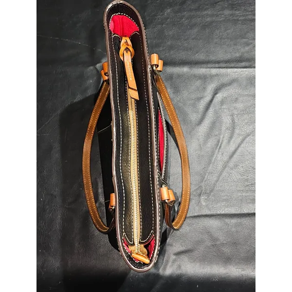 Dooney & Bourke Black Pebbled‎ Leather Lexington Shopper Tote Handbag Purse - Image 11