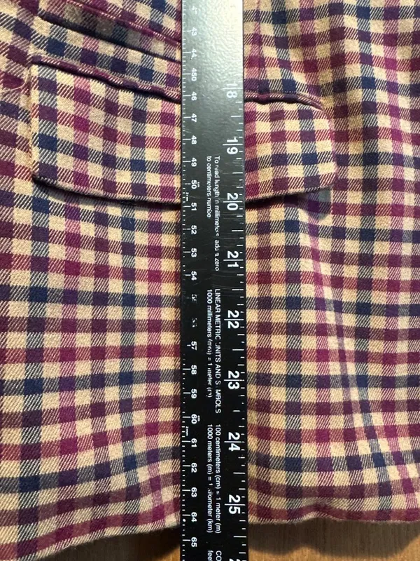 Merona Women’s 16 Plaid Wool Blend Blazer Equestrian Preppy Career Old Money - Image 5