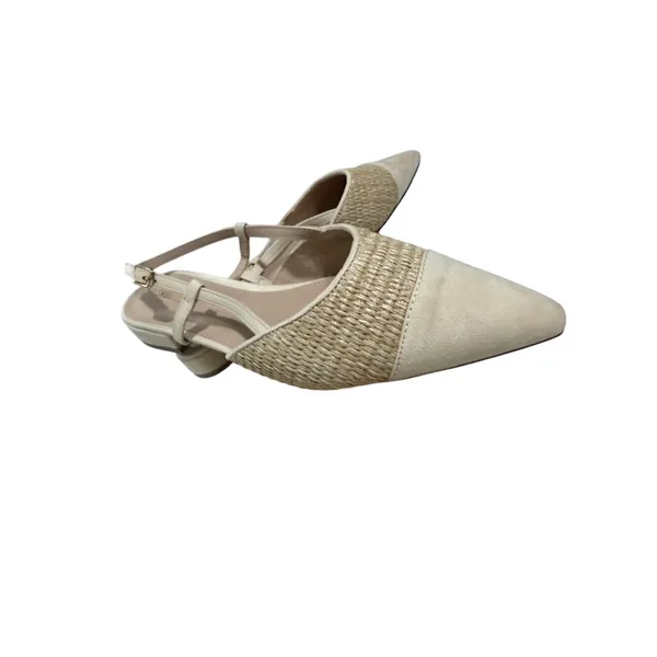 Cushionare Forgive Natural Raffia Slingback Flats -Size 9.5 - Image 4