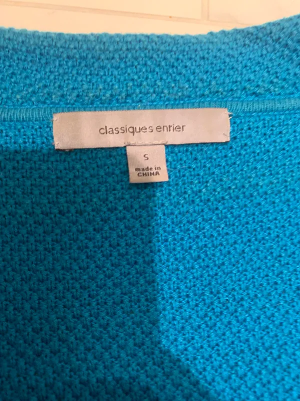 Classiques Entier Nordstrom short sleeve sweater jacket blazer cashmere blend - Image 2