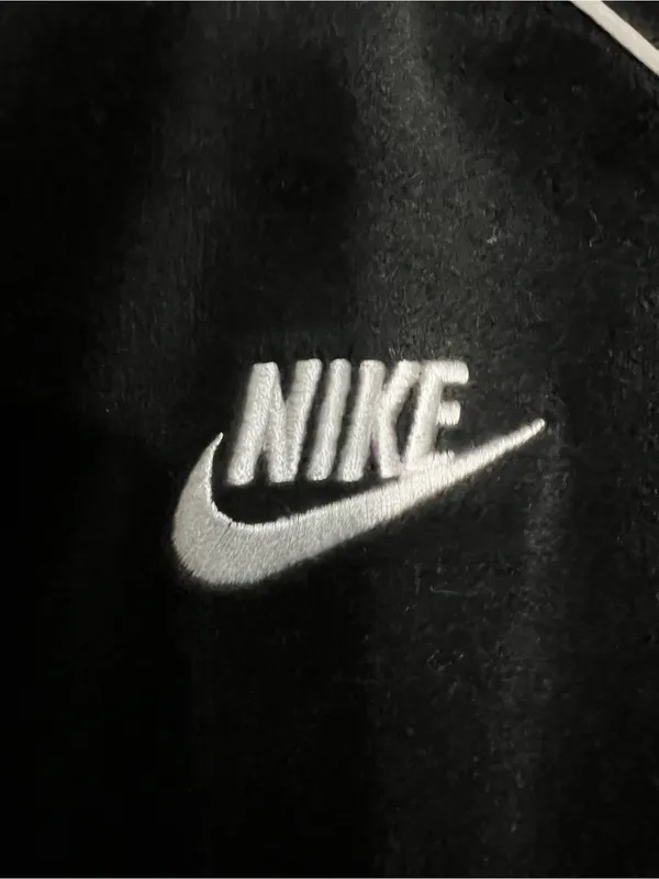 Nike‎ Black Velour Retro White Piping Track Jacket - Image 6