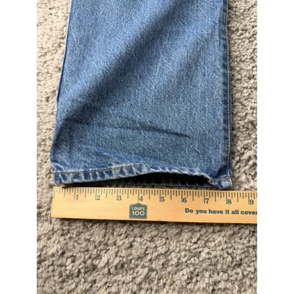 Zara Womens High Waisted Straight Leg Jeans Medium Wash Blue Size 12 EUR 44 - Image 3