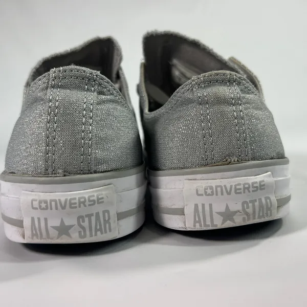 Converse Chuck Taylor Madison Ox Sneaker Silver Sparkle‎ / Mercury Grey Womens 8 - Image 8