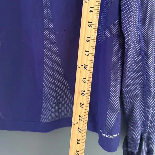Brooks Equilibrium Technology Purple Mock Neck Long Sleeve Running Top Womens L - Image 10