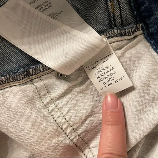 Abercrombie & Fitch The 90’s Straight Ultra High Rise Criss Cross Jeans 28/6R - Image 9