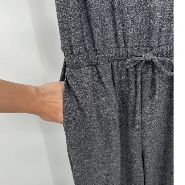 Free People‎ FP Beach Womens Gray Knit Sleeveless Jumpsuit Size Small OB491703 - Image 5