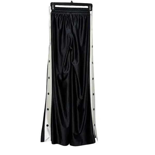 Nike Glam Dunk Popper Pants Black Satin Snap Side‎ Wide Leg XS CI9972-010 - Image 5