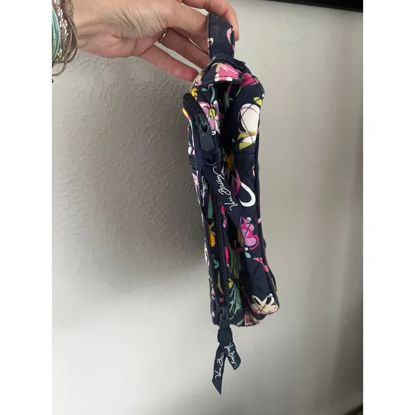 Vera Bradley Floral Quilted Lunch Bag Navy 90s Colorful Office Chic Prep School - Image 2