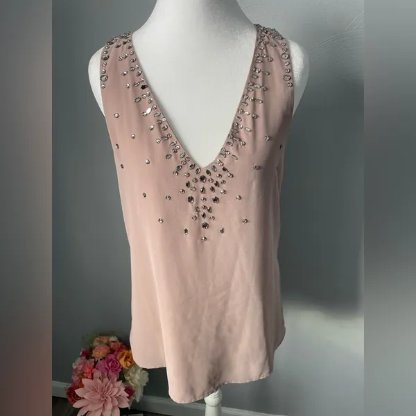 Elegant Embellished V-Neck Blouse - Image 2