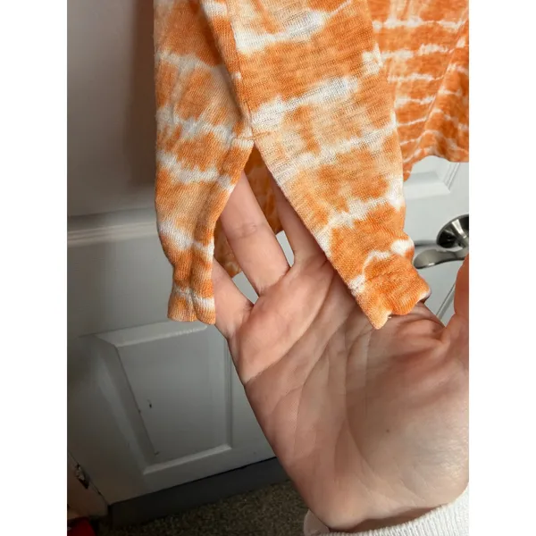 ATHLETA Breezy Tank Top Tie Dye Orange/White Size L - Image 5