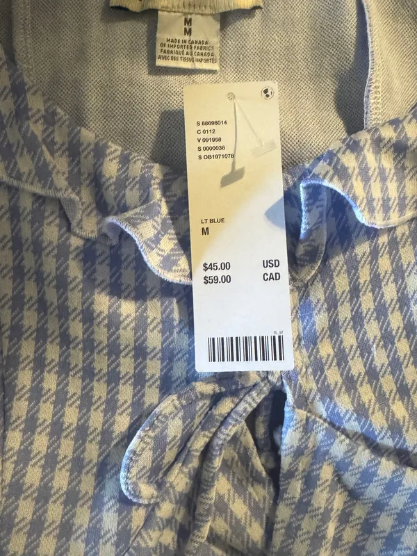 Urban Outfitters Blue Gingham Tie-Front Ruffle Crop Top - Image 6