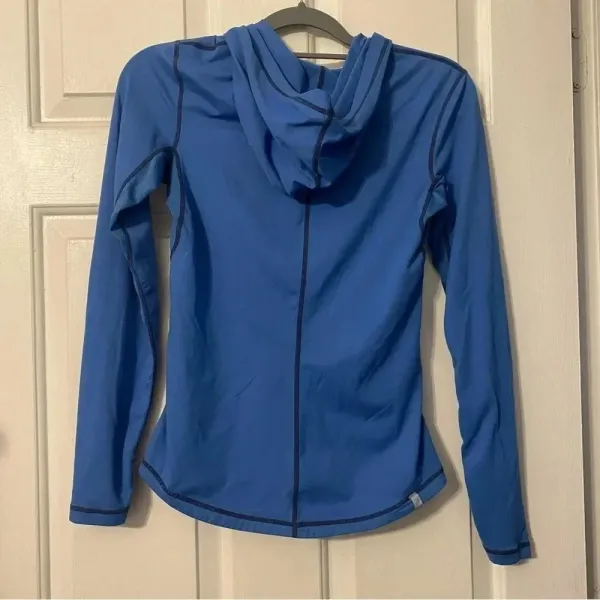 NIKE Women's Half Zip Blue Dri-Fit Running Athletic Hoodie Sweatshirt Size Small - Image 2