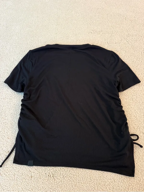 lululemon athletica Black Short-Sleeve Side-Ruched Tee - Image 2