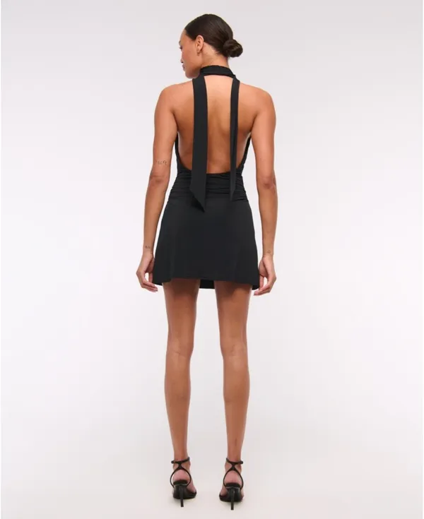 Abercrombie Black Halter Mini Dress - Image 2