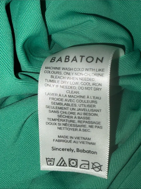 Aritzia Babaton Deep V-Neck Sculpt Bodycon Mini Dress Green XXS - Image 7