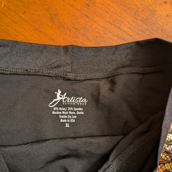 Artista Active Brown Hot Pants, Pole Shorts, Size XL - Image 9