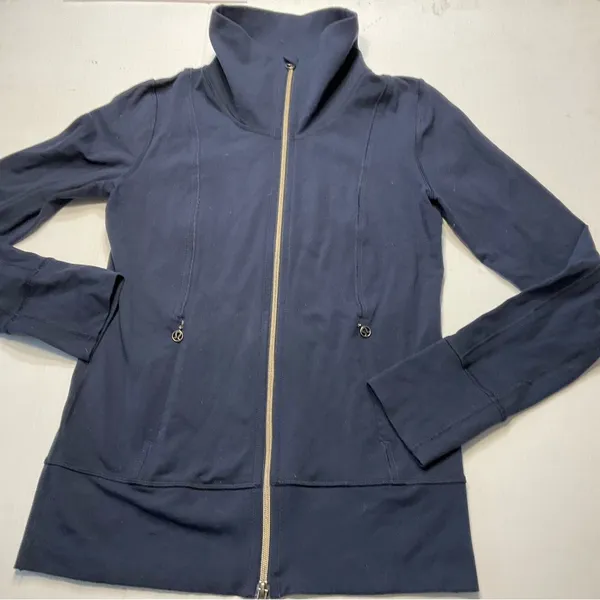 Lululemon Daily Yoga Jacket Inkwell Navy Blue Women Sz 6 - Image 2