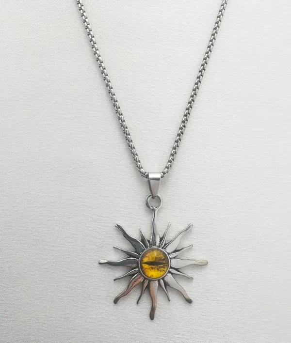 Sun Eyes Pendant Necklace for Men Women Streetwear Punk Hip Hop Unisex Style - Image 2