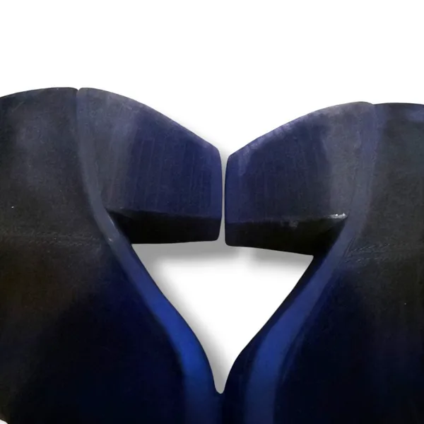 Born Aire Ankle Booties 5.5 Black Suede Slouchy Pointed Toe Stacked Heel Zip‎ - Image 5