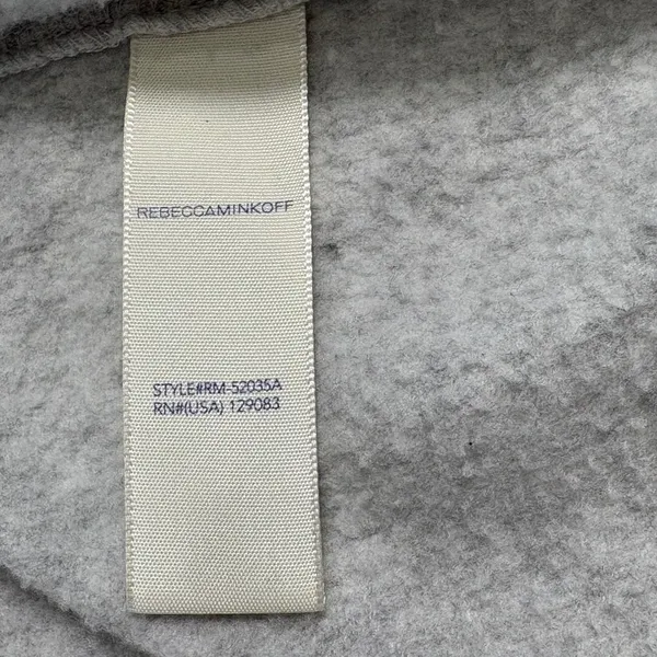 Rebecca Minkoff Sweatshirt Womens Feminista Graphic Gray L Pullover Fleece‎ - Image 5