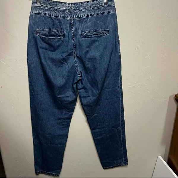 Blank NYC The Balloon Bo Legged‎ High Rise Pleated Flowy Trouser Denim Jeans - Image 8
