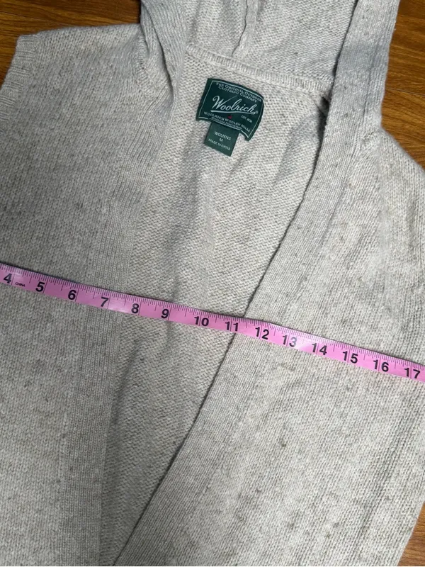 Woolrich Wool Knit Sweater cardigan Vest with Pockets and Buttons medium - Image 8
