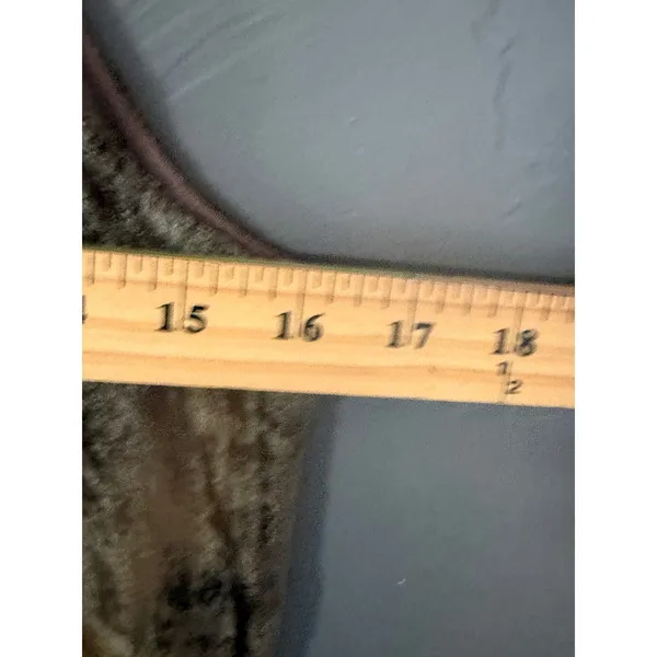Renaissance Magnus Vintage 90s Crushed Velvet Maxi Dress Brown Gold Goblin‎ L - Image 6