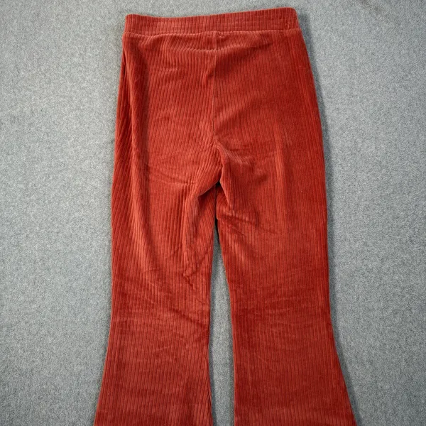 Aerie Corduroy Flare Pants Women's Small Short Burnt Orange Pull On Stretch - Image 10