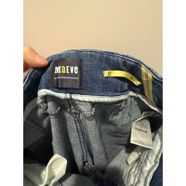 Women's Maeve by Anthropologie Bombshell Jeans Mid-Rise Denim 27 Straight Slim - Image 4