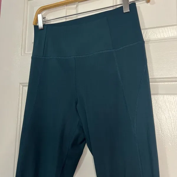 Girlfriend Collective Deep Dark Green Leggings Stretch High Rise Compressive M - Image 3