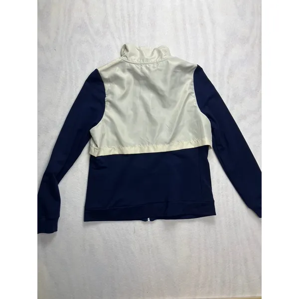 Lauren Ralph Lauren Active Full Zip Track Jacket Navy Cream Size‎ Medium - Image 10