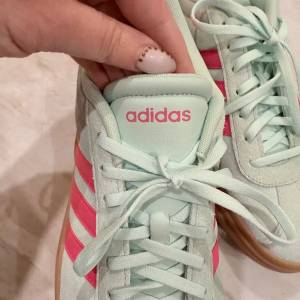 Adidas VL Court 3.0 Platform Sneakers Almost Blue Pink Gum ID6281 Womens 11 - Image 5