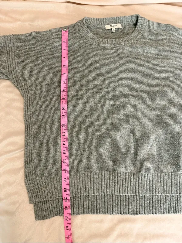 Madewell Light Gray Crewneck Sweater - Image 6