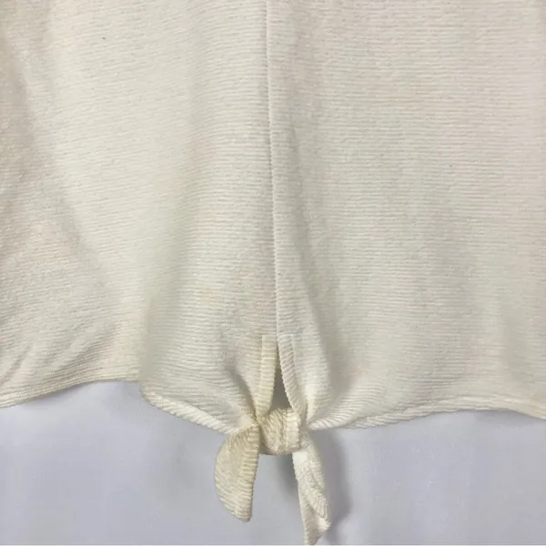 Madewell Texture & Thread White Tie‎ Front Tank Top M - Image 5
